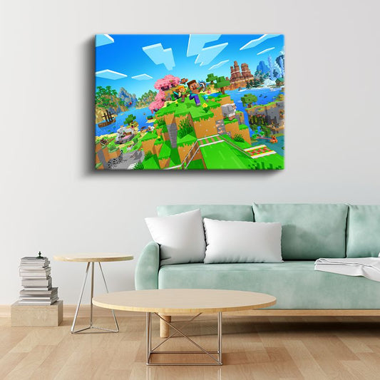 Minecraft - Agalarla Keşif Kanvas Tablo