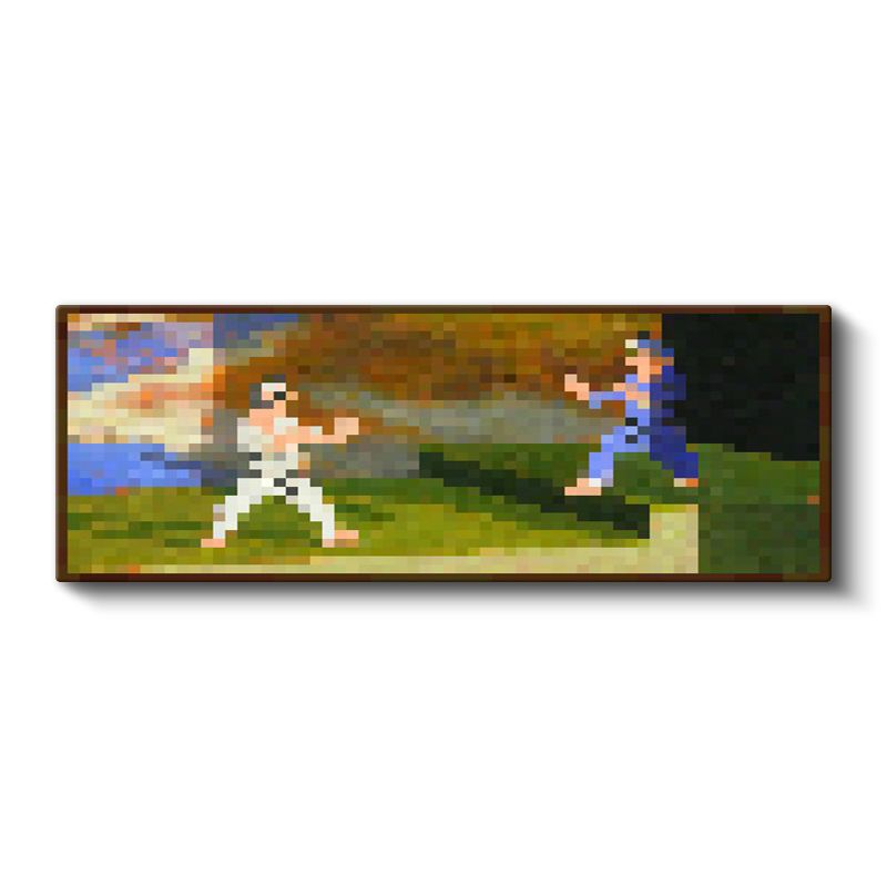 Minecraft - Fighters Piksel Kanvas Tablo