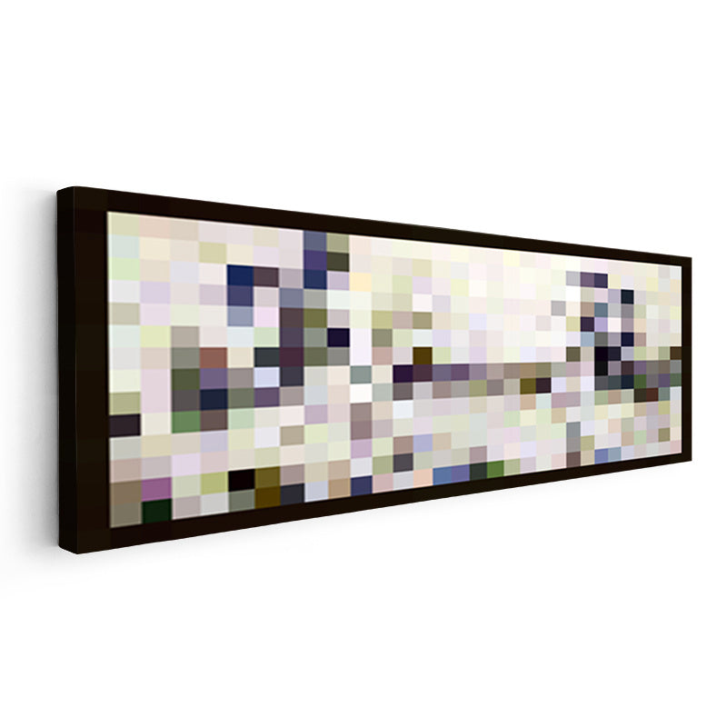 Yatay Panoramik Kanvas Tablo Bonjour Monsieur Courbet Piksel Minecraft Tablosu Ev Ofis Salon Dekoru