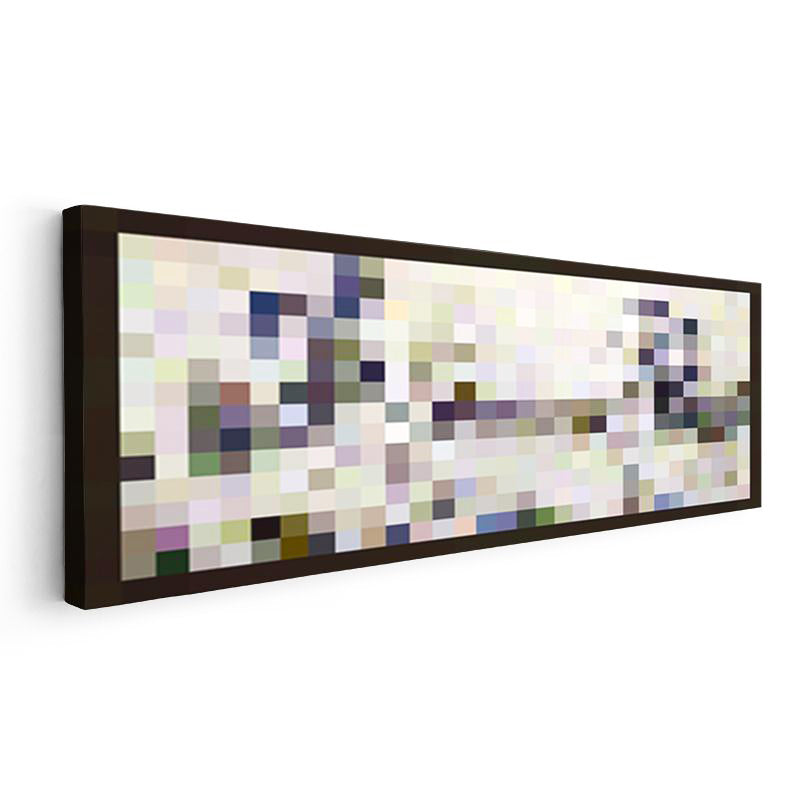 Yatay Panoramik Kanvas Tablo Bonjour Monsieur Courbet Piksel Minecraft Tablosu Ev Ofis Salon Dekoru