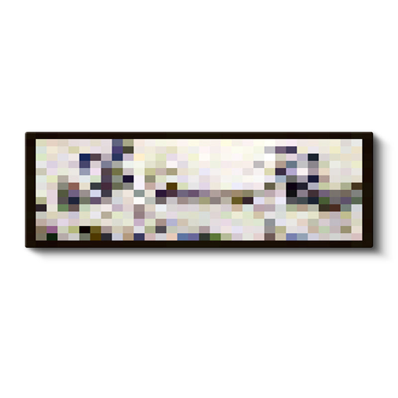 Yatay Panoramik Kanvas Tablo Bonjour Monsieur Courbet Piksel Minecraft Tablosu Ev Ofis Salon Dekoru