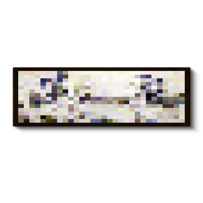 Yatay Panoramik Kanvas Tablo Bonjour Monsieur Courbet Piksel Minecraft Tablosu Ev Ofis Salon Dekoru