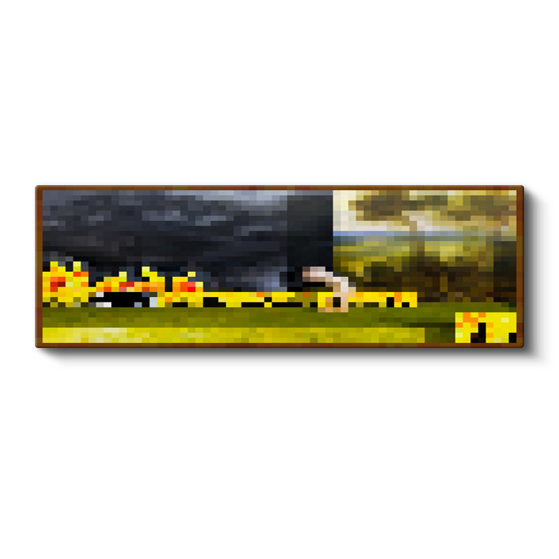 Yatay Panoramik Kanvas Tablo Changing Piksel Minecraft Tablosu Ev Ofis Salon Duvar Dekoru