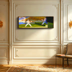 Yatay Panoramik Kanvas Tablo Fighters Piksel Minecraft Tablosu Ev Ofis Salon Duvar Dekoru