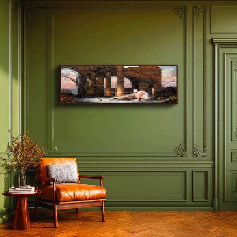 Yatay Panoramik Kanvas Tablo Finding Piksel Minecraft Tablosu Ev Ofis Salon Duvar Dekoru