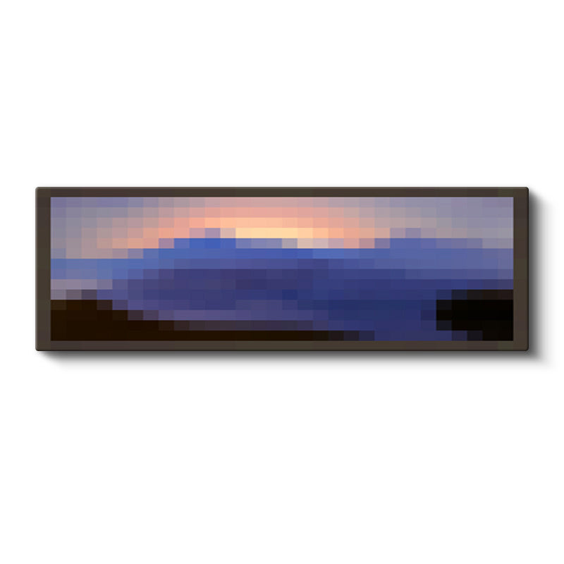 Yatay Panoramik Kanvas Tablo Sunset Dense Piksel Minecraft Tablosu Ev Ofis Salon Duvar Dekoru