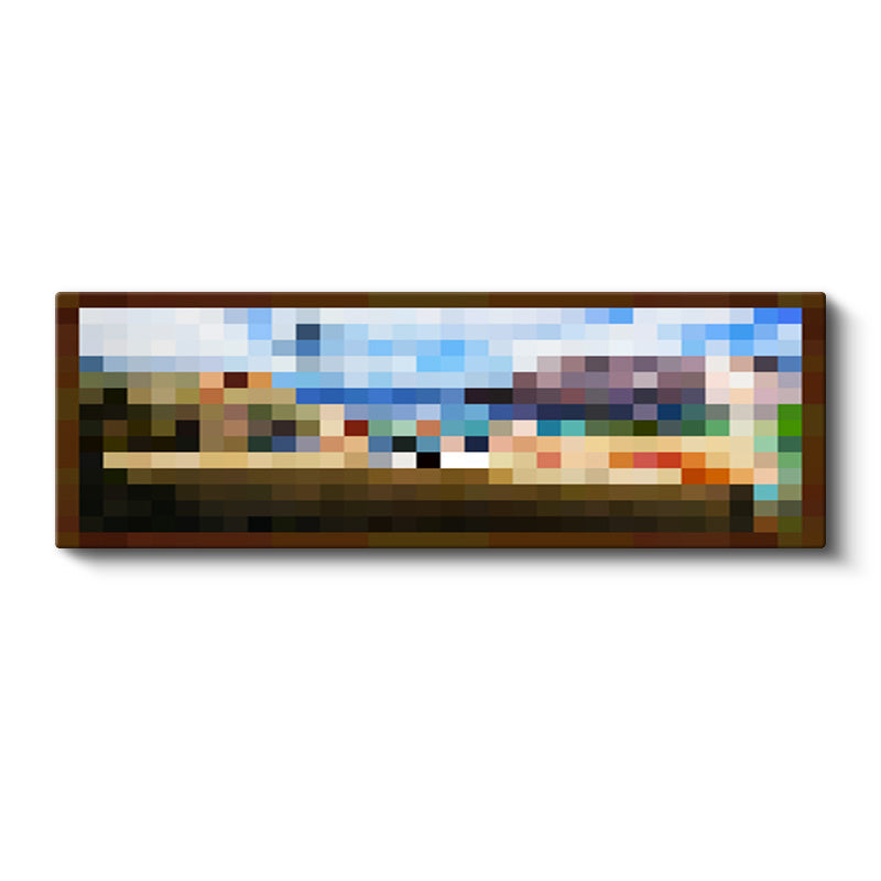 Yatay Panoramik Kanvas Tablo The Pool Piksel Minecraft Tablosu Ev Ofis Salon Duvar Dekoru