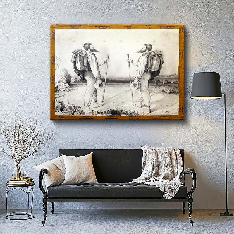 Yatay Kanvas Tablo Bonjour Monsieur Courbet Minecraft Tablosu Ev Ofis Salon Duvar Dekoru