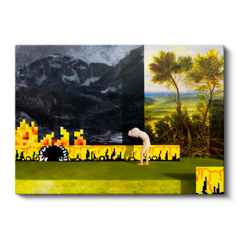 Yatay Kanvas Tablo Changing Minecraft Tablosu Ev Ofis Salon Duvar Dekoru