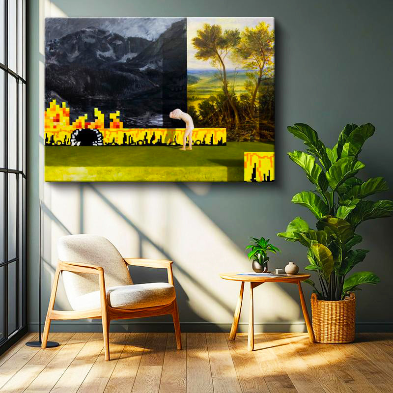 Yatay Kanvas Tablo Changing Minecraft Tablosu Ev Ofis Salon Duvar Dekoru