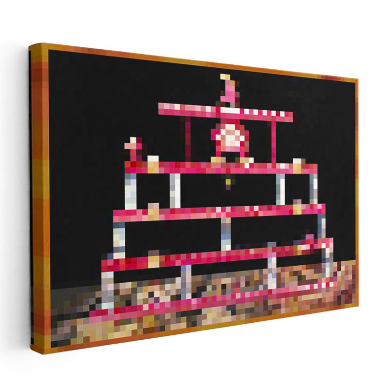 Yatay Kanvas Tablo Kong Piksel Minecraft Tablosu Ev Ofis Salon Duvar Dekoru