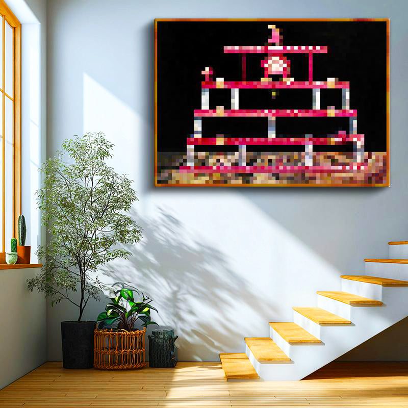 Yatay Kanvas Tablo Kong Piksel Minecraft Tablosu Ev Ofis Salon Duvar Dekoru