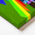 Yatay Kanvas Tablo Gökkuşağı Festivali Minecraft Tablosu Ev Ofis Salon Duvar Dekoru