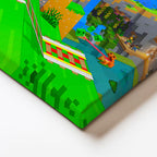 Yatay Kanvas Tablo Agalarla Keşif Minecraft Tablosu Ev Ofis Salon Duvar Dekoru