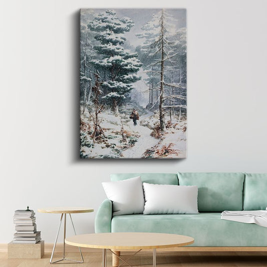 Thomas Girtin - Kış Ormanı Kanvas Tablo
