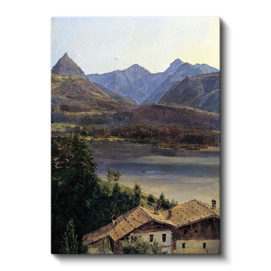 Albert Bierstadt - Alp Dağları Manzarası Kanvas Tablo