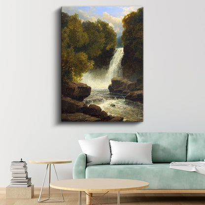 Albert Bierstadt - Şelale Manzarası Kanvas Tablo