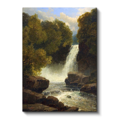 Albert Bierstadt - Şelale Manzarası Kanvas Tablo