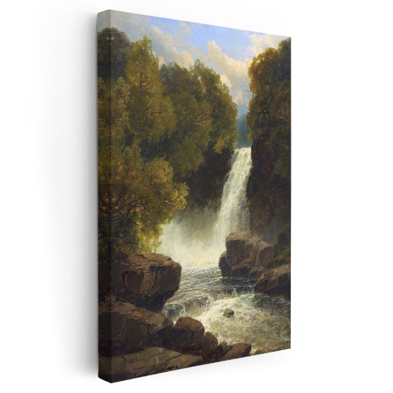 Albert Bierstadt - Şelale Manzarası Kanvas Tablo