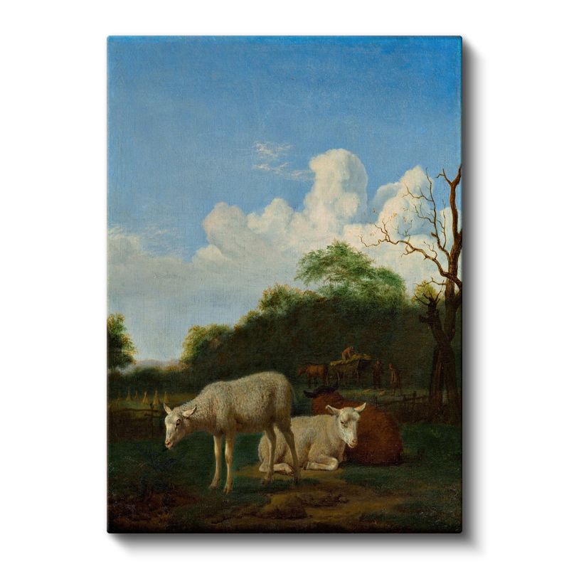 Adriaen van de Velde - Kırsal Manzarada Koyunlar Kanvas Tablo