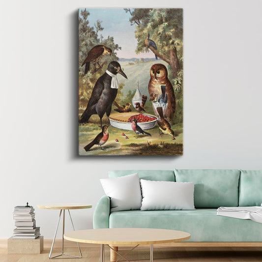 Walton Ford - Kuşların Ziyafeti Kanvas Tablo