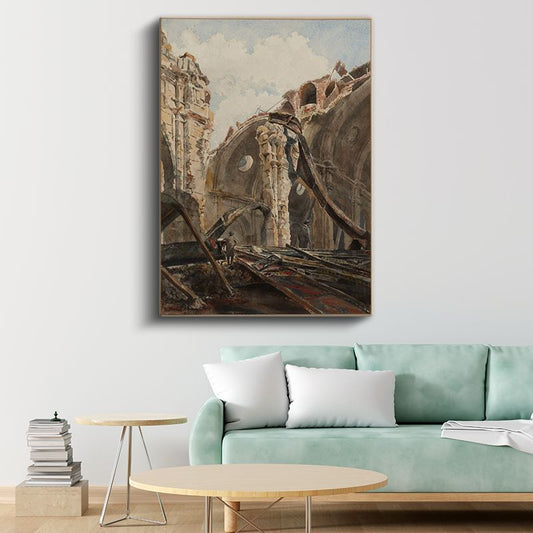 Richard Parkes Bonington - Yıkıntılar Arasında Kanvas Tablo