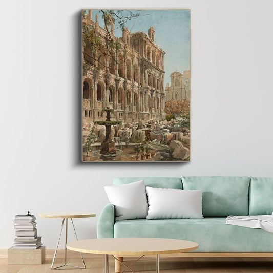 Richard Parkes Bonington - Roma Harabeleri Kanvas Tablo