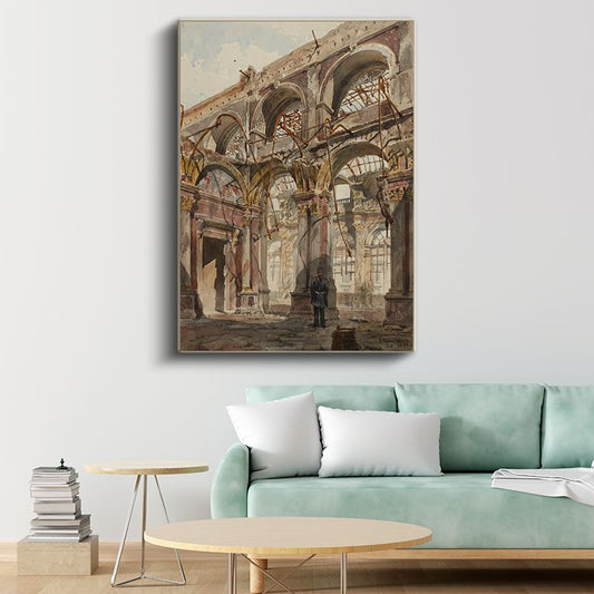 Richard Parkes Bonington - Katedral İçi Kanvas Tablo