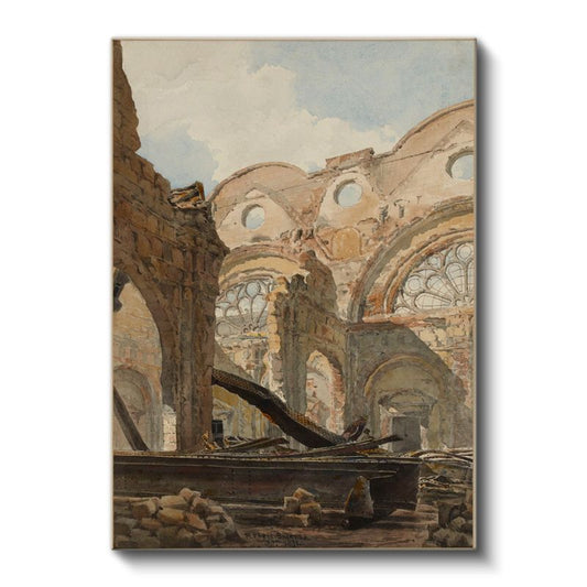 Richard Parkes Bonington - Mimari Kalıntılar Kanvas Tablo