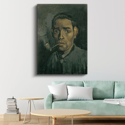Vincent van Gogh - Pipo İçen Adam Kanvas Tablo