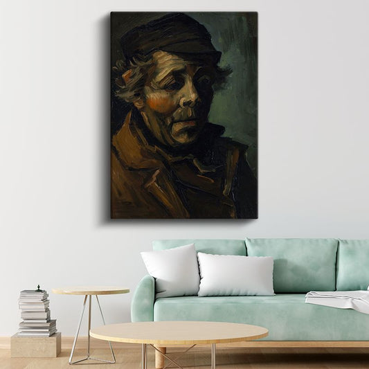 Vincent van Gogh - Şapkalı Otoportre Kanvas Tablo