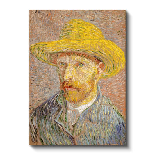 Vincent van Gogh - Sarı Hasır Şapkalı Otoportre Kanvas Tablo