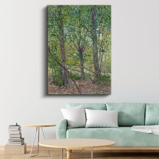 Vincent van Gogh - Ağaçlar ve Çalılıklar Kanvas Tablo