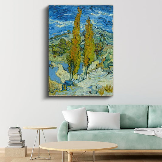 Vincent van Gogh - İki Selvi Ağacı Kanvas Tablo