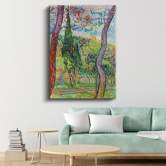 Vincent van Gogh - Bahçedeki Selvi Ağacı Kanvas Tablo