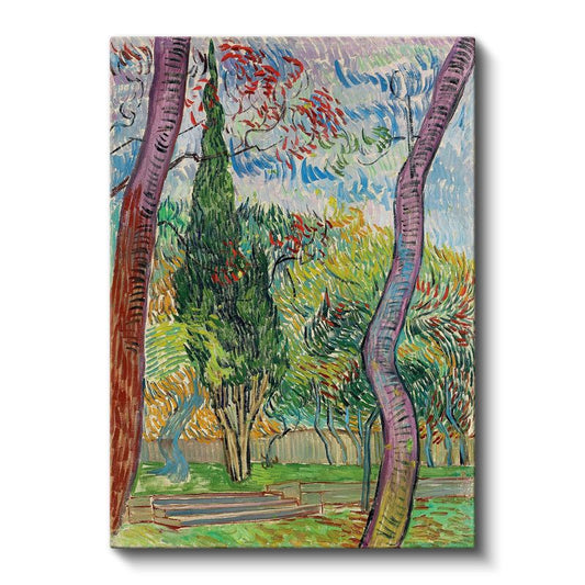 Vincent van Gogh - Bahçedeki Selvi Ağacı Kanvas Tablo