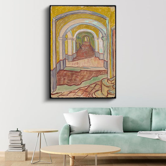 Vincent van Gogh - Hastane Koridoru Kanvas Tablo