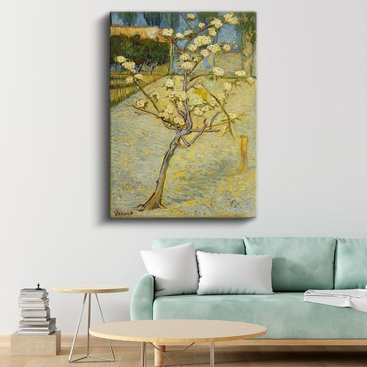 Vincent van Gogh - Çiçek Açan Armut Ağacı Kanvas Tablo