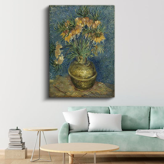 Vincent van Gogh - Vazoda Ters Lale Kanvas Tablo