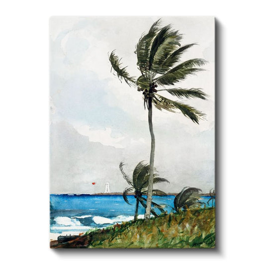 Winslow Homer - Nassau'da Palmiye Ağacı Kanvas Tablo