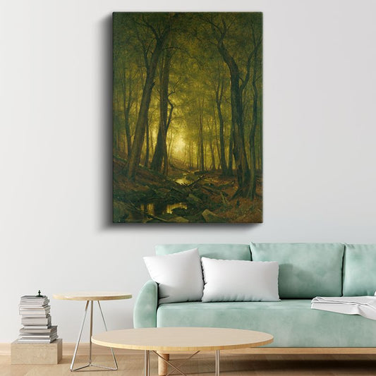 Albert Bierstadt - Orman Işığı Kanvas Tablo