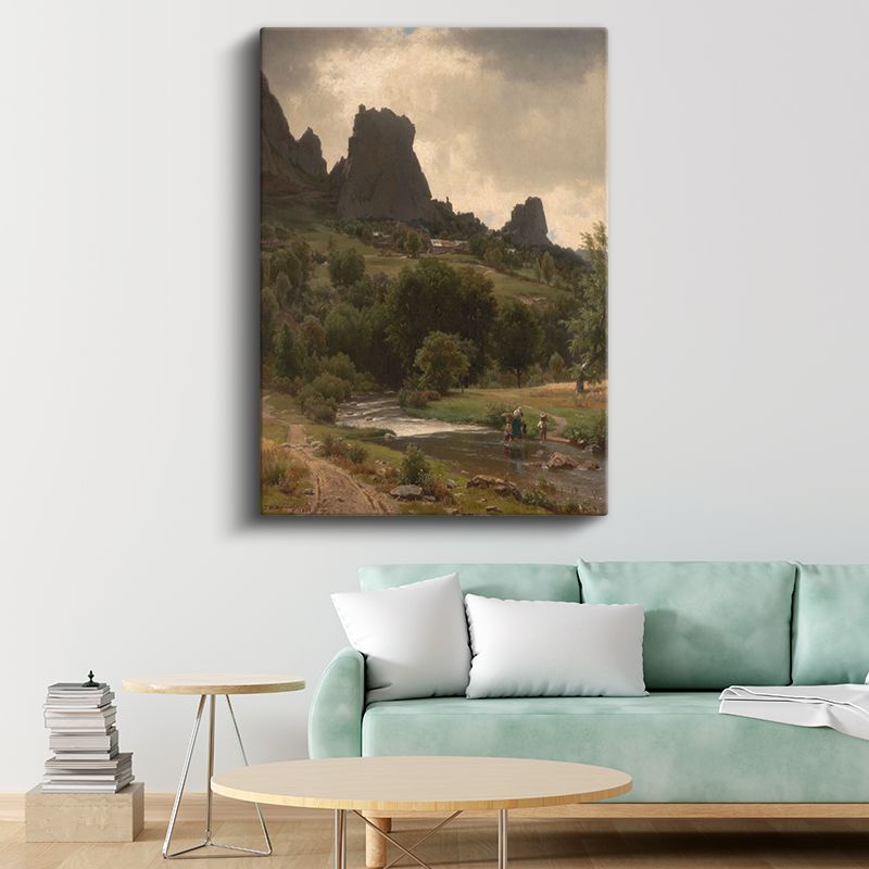 Albert Bierstadt - Kayalık Vadisi Kanvas Tablo