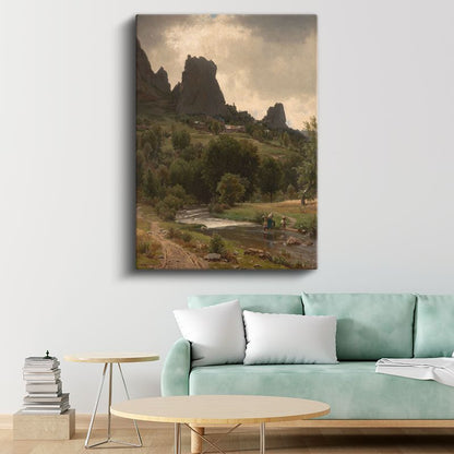 Albert Bierstadt - Kayalık Vadisi Kanvas Tablo
