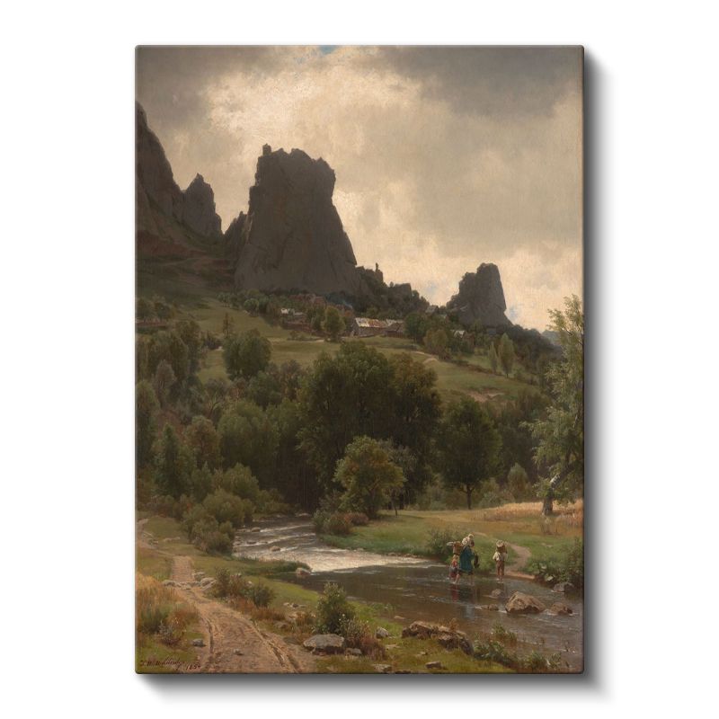 Albert Bierstadt - Kayalık Vadisi Kanvas Tablo