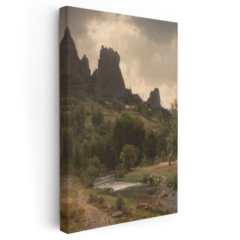 Albert Bierstadt - Kayalık Vadisi Kanvas Tablo