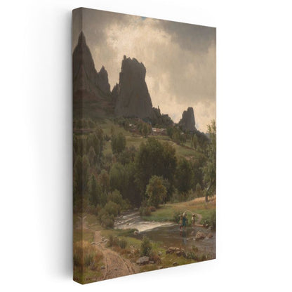 Albert Bierstadt - Kayalık Vadisi Kanvas Tablo