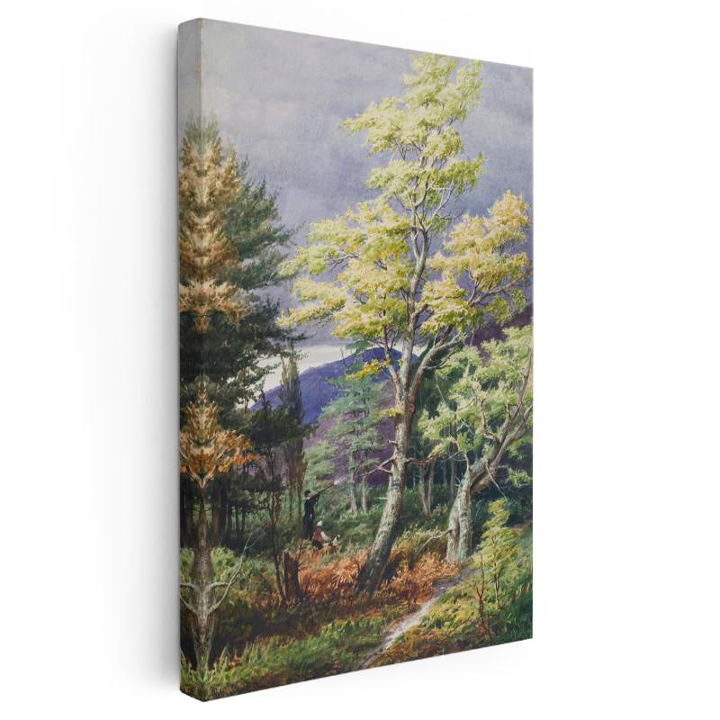 Dikey Kanvas Tablo J.M.W. Turner Orman İçi Açık Alan Fırtına Öncesi Ressam Tablosu Ev Ofis Dekoru