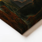 Dikey Kanvas Tablo Thomas Cole Fırtınalı Deniz Kayalık Kıyı Ressam Tablosu Ev Ofis Dekoru