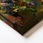 Dikey Kanvas Tablo Sebastian Wegmayr Nergis ve Kelebekler Kuş Yuvalı Ressam Tablosu Ev Ofis Dekoru