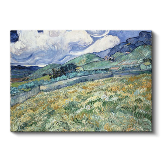 Vincent van Gogh - Buğday Tarlası ve Dağlar Kanvas Tablo